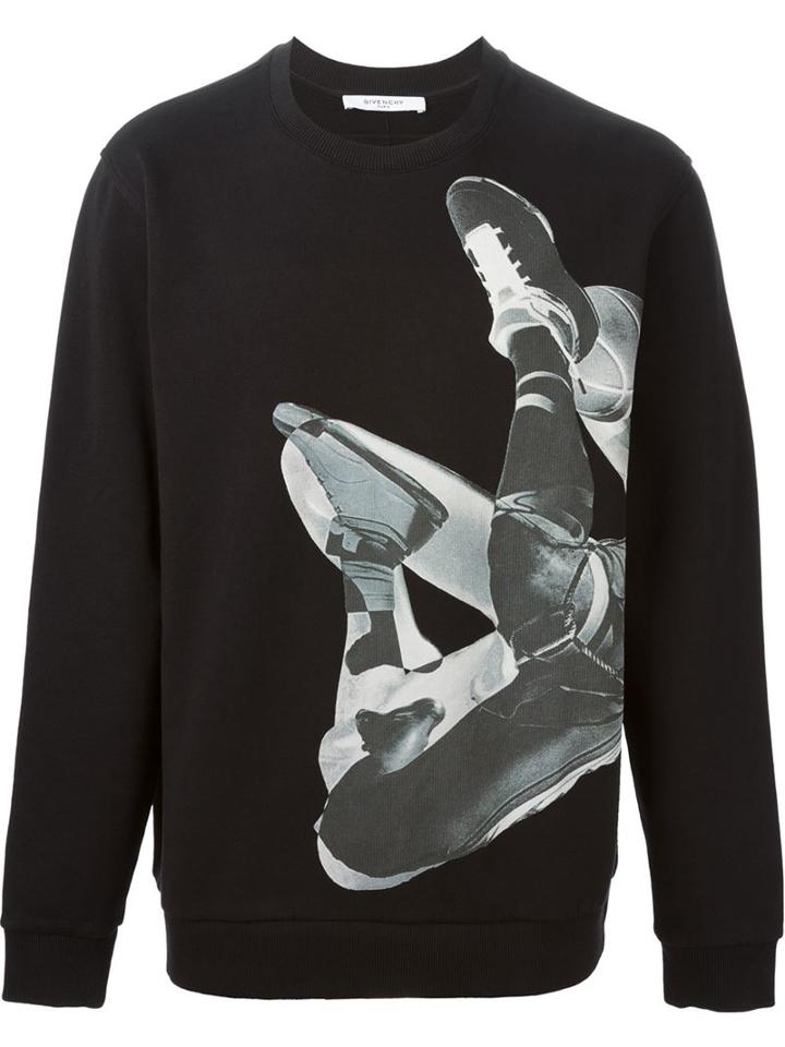 Givenchy Basketball Print Sweatshirt, Men's, Size: Xl, Black, Cotton