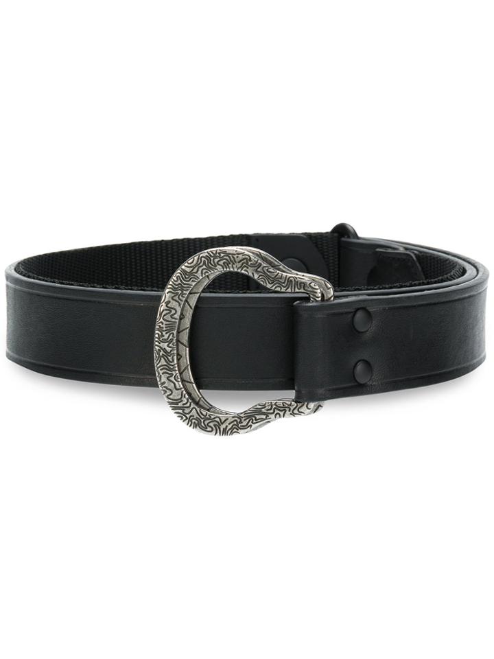 Lanvin Engraved Buckle Belt - Black
