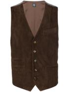 Eleventy Single Breasted Gilet - Brown