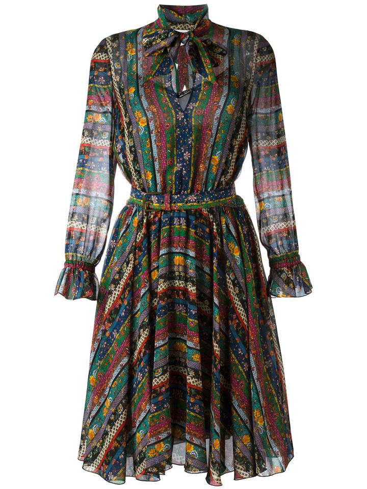 Philosophy Di Lorenzo Serafini Pussy-bow Collar Dress, Women's, Size: 40, Silk/polyester