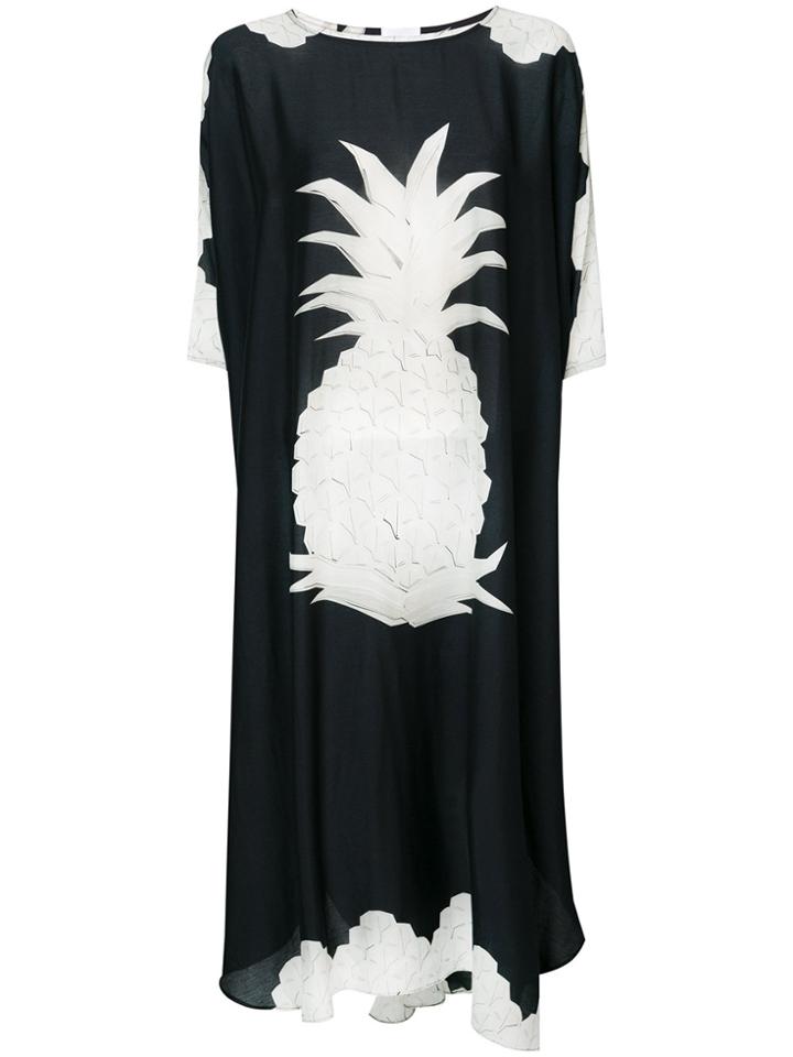 Osklen Pineapple Print Kaftan - Black