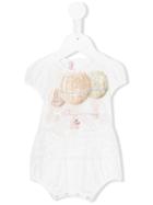 Miss Blumarine - Balloon Print Body - Kids - Cotton/polyester/spandex/elastane - 6 Mth, White