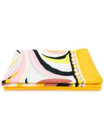 Emilio Pucci Printed Beach Towel - Yellow