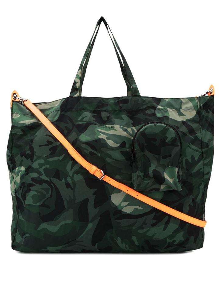 Alexander Mcqueen Camouflage Tote Bag - Green