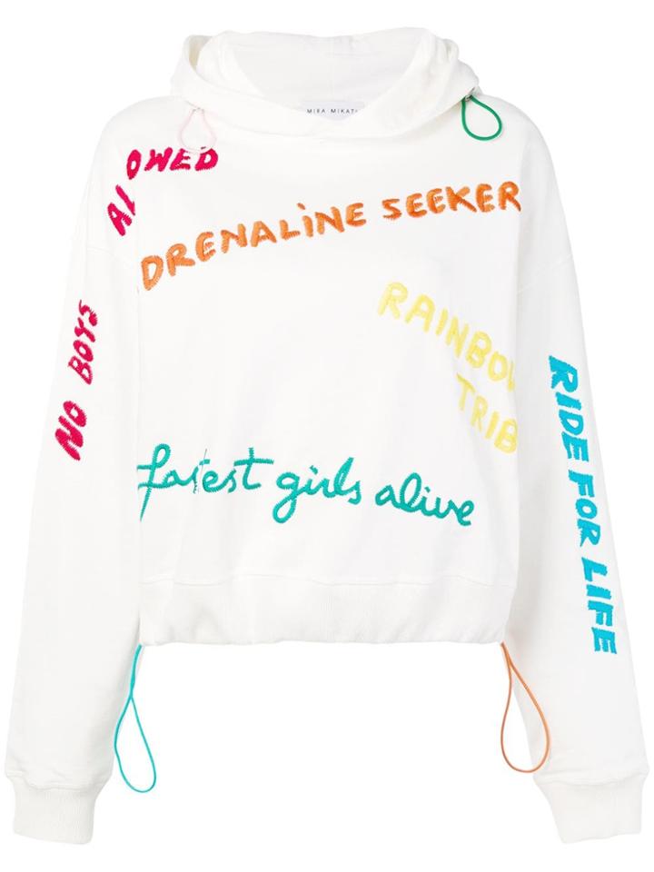 Mira Mikati Embroidered Hoodie - White