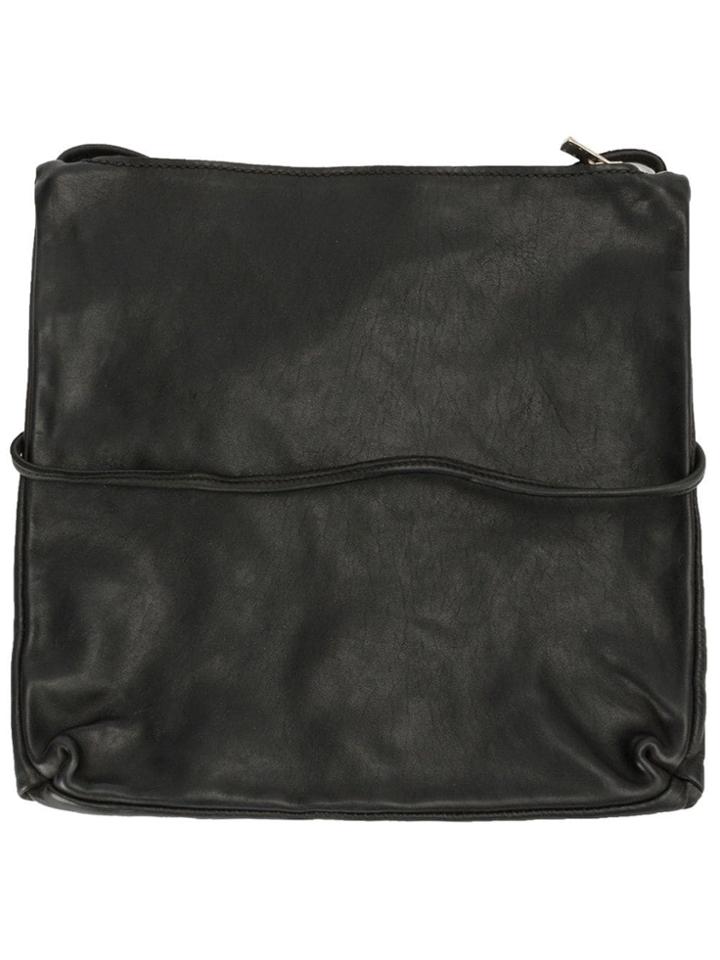 Guidi Square Medium Crossbody Bag - Black