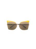 Linda Farrow No 21 Butterfly Frame Sunglasses - Brown