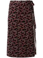 Comme Des Garçons Pre-owned Floral Velvet Wrap Skirt - Multicolour