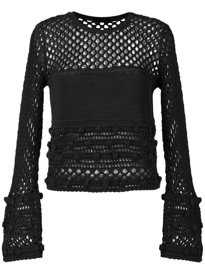 Talie Nk Knit Top, Women's, Size: P, Black, Cotton/acrylic/viscose