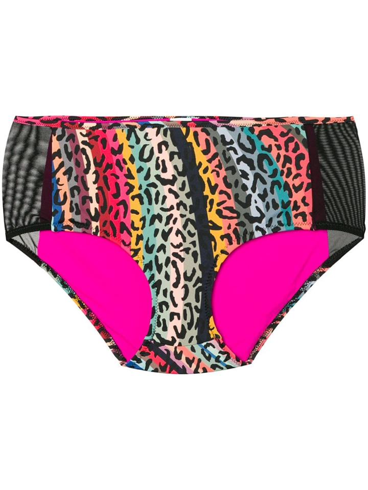 Paul Smith Leopard And Swirl Print Bikini Bottoms - Pink