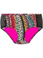 Paul Smith Leopard And Swirl Print Bikini Bottoms - Pink