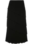 Le Ciel Bleu Layered Skirt - Black