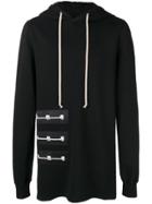 Rick Owens Drkshdw Patch-detail Hooded Sweatshirt - Black