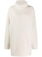 The Row Bouclé Roll-neck Jumper - White