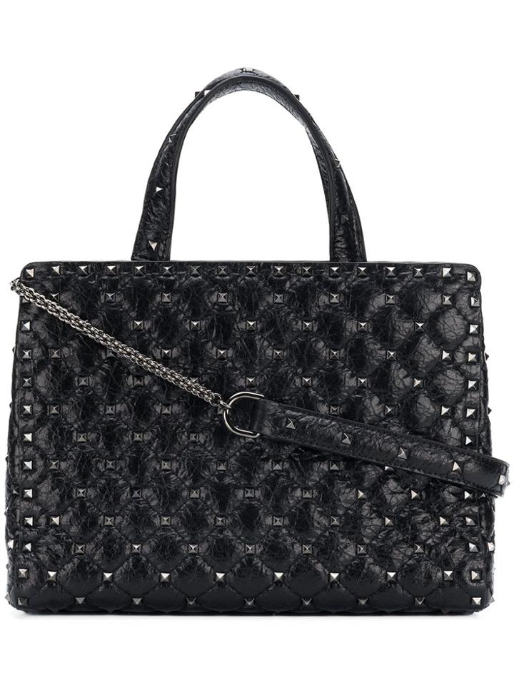 Valentino Valentino Garavani Medium Rockstud Spike Tote - Black