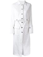 Manning Cartell Pushing Buttons Coat, Women's, Size: 6, White, Cotton/polyester/spandex/elastane