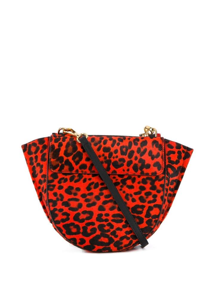 Wandler Hortensia Leopard Print Tote - Red