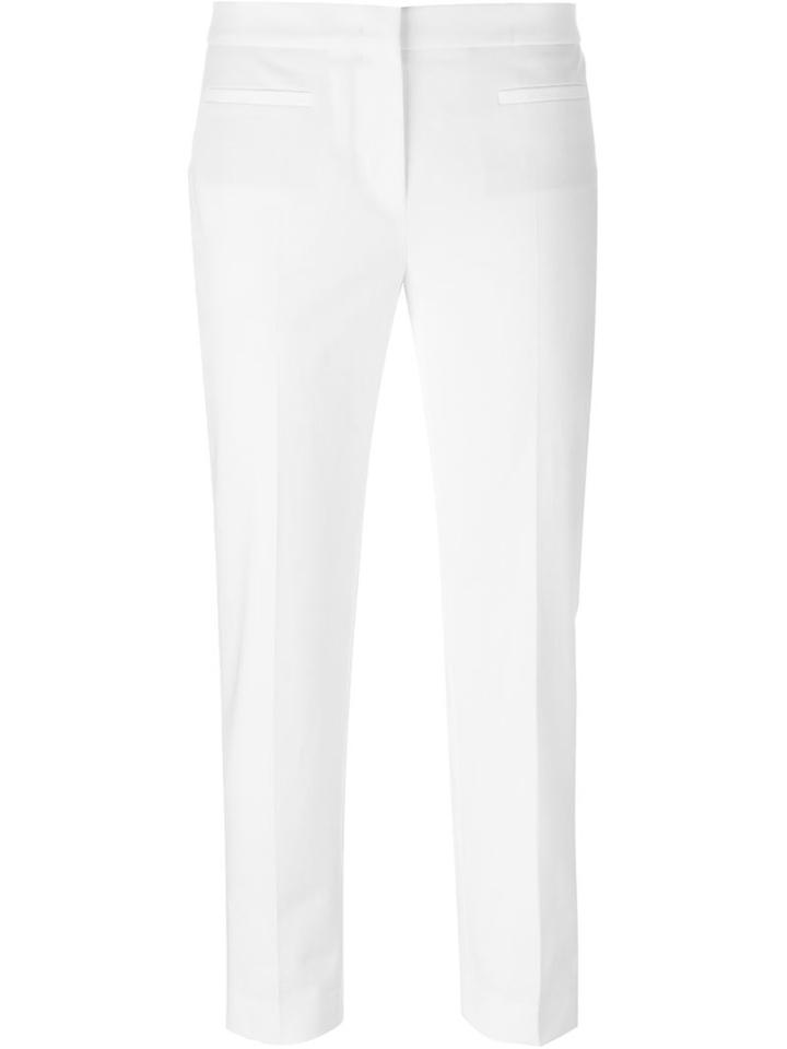 Incotex Cropped Trousers, Women's, Size: 42, White, Cotton/spandex/elastane