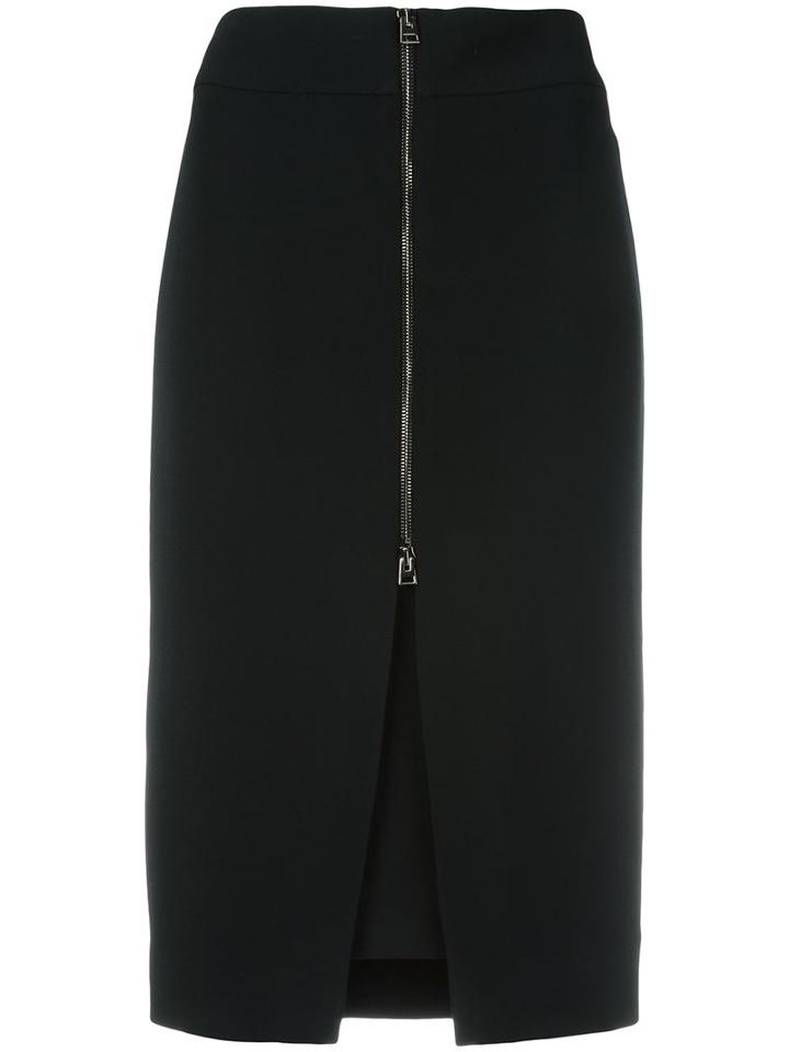 Tom Ford Front Zip Pencil Skirt, Women's, Size: 40, Black, Spandex/elastane/acetate/viscose