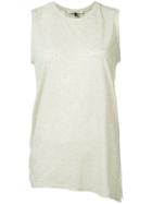 Halston Heritage - Draped Tank Top - Women - Linen/flax/polyester - L, Nude/neutrals, Linen/flax/polyester