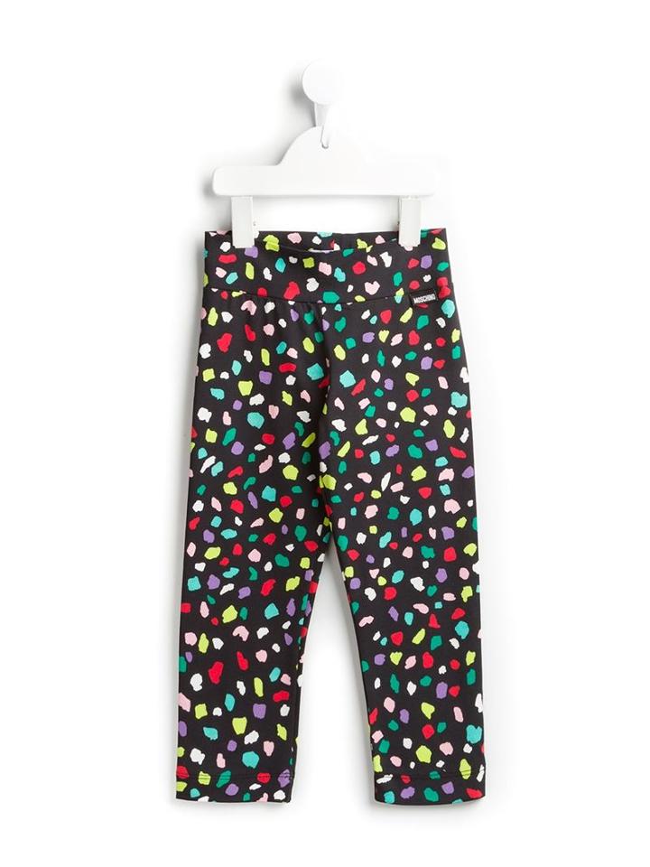 Moschino Kids Polka Dot Leggings, Girl's, Size: 8 Yrs, Black