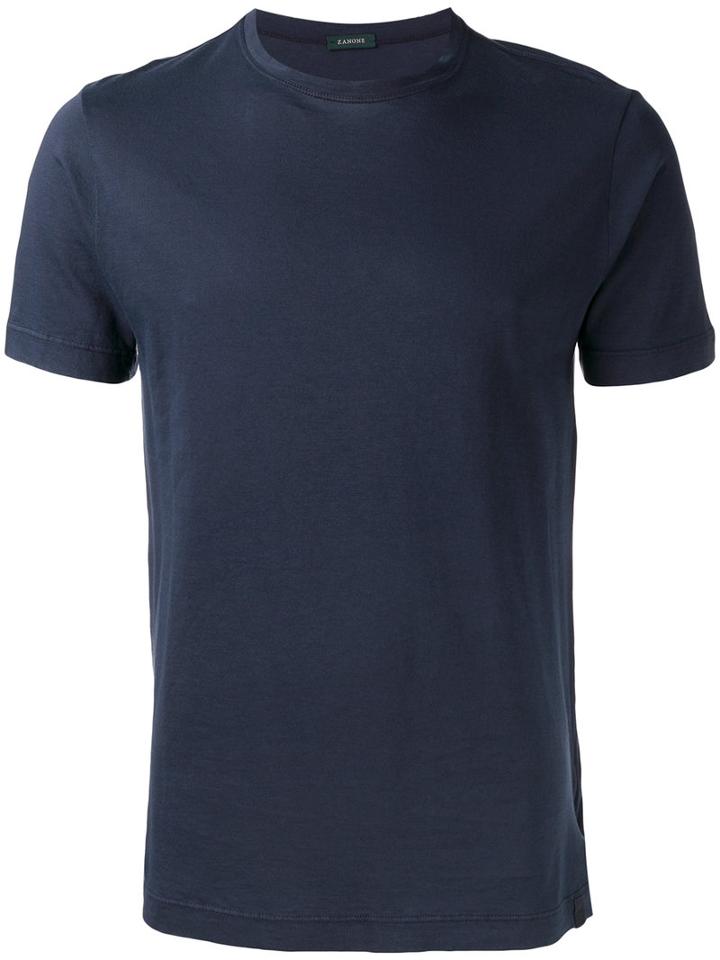 Zanone Crew Neck T-shirt, Men's, Size: Xl, Blue, Cotton