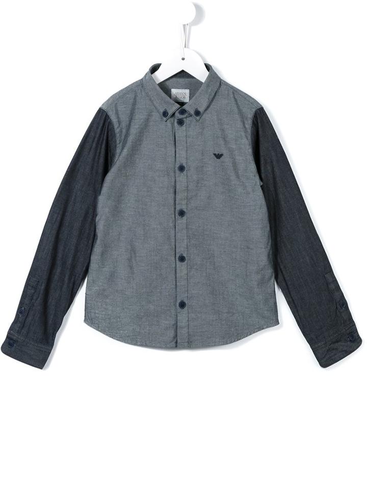 Armani Junior Contrast Chambray Shirt