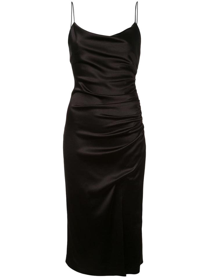 Alice+olivia Ruched Midi Dress - Black