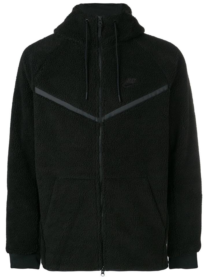 Nike Furry Hooded Jacket - Black