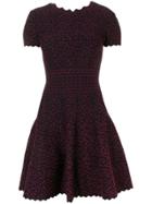 Alaïa Vintage 2000's Asymmetric Dotted Flared Dress - Purple