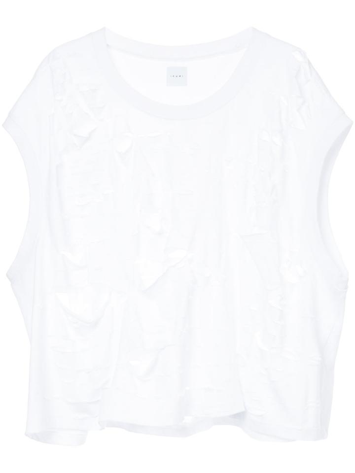 Ikumi Slashed T-shirt - White