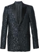 Moschino Jacquard Blazer, Men's, Size: 54, Black, Acrylic/polyester
