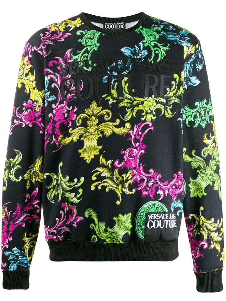 Versace Jeans Couture Baroque Print Sweatshirt - Black