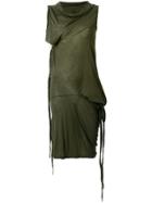 Rick Owens Drkshdw Tie Detailed Dress - Green