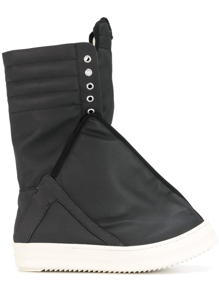 Rick Owens Drkshdw Wide Sneaker Boots - Black