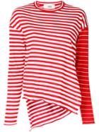 Ports 1961 Striped Jumper, Women's, Size: Small, Red, Virgin Wool