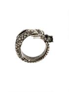 Alexander Mcqueen Embellished Snake Ring, Women's, Size: Small, Metallic