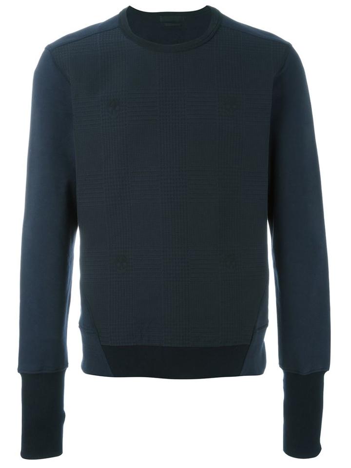 Alexander Mcqueen - Herringbone Skull Print Sweatshirt - Men - Cotton - M, Blue, Cotton