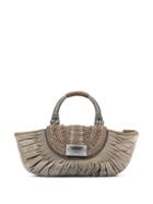 Christian Dior Pre-owned Ruched Leather Handbag - Grey