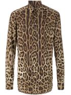 Dolce & Gabbana Leopard Print Shirt - Brown