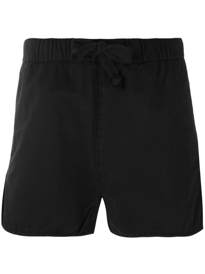 'wolf' Twill Shorts - Men - Organic Cotton - M, Black, Organic Cotton, The White Briefs