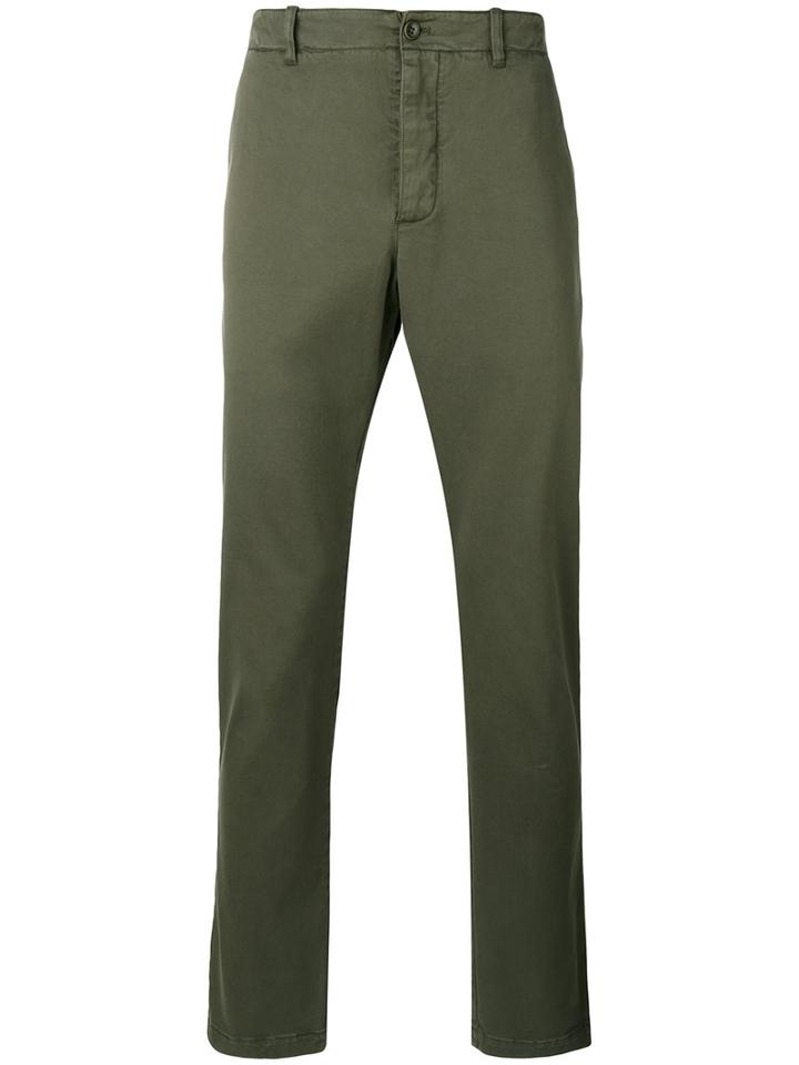 Ymc Classic Chino Trousers, Men's, Size: 34, Green, Cotton/spandex/elastane