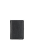 Ermenegildo Zegna Logo Plaque Bi-fold Wallet - Black