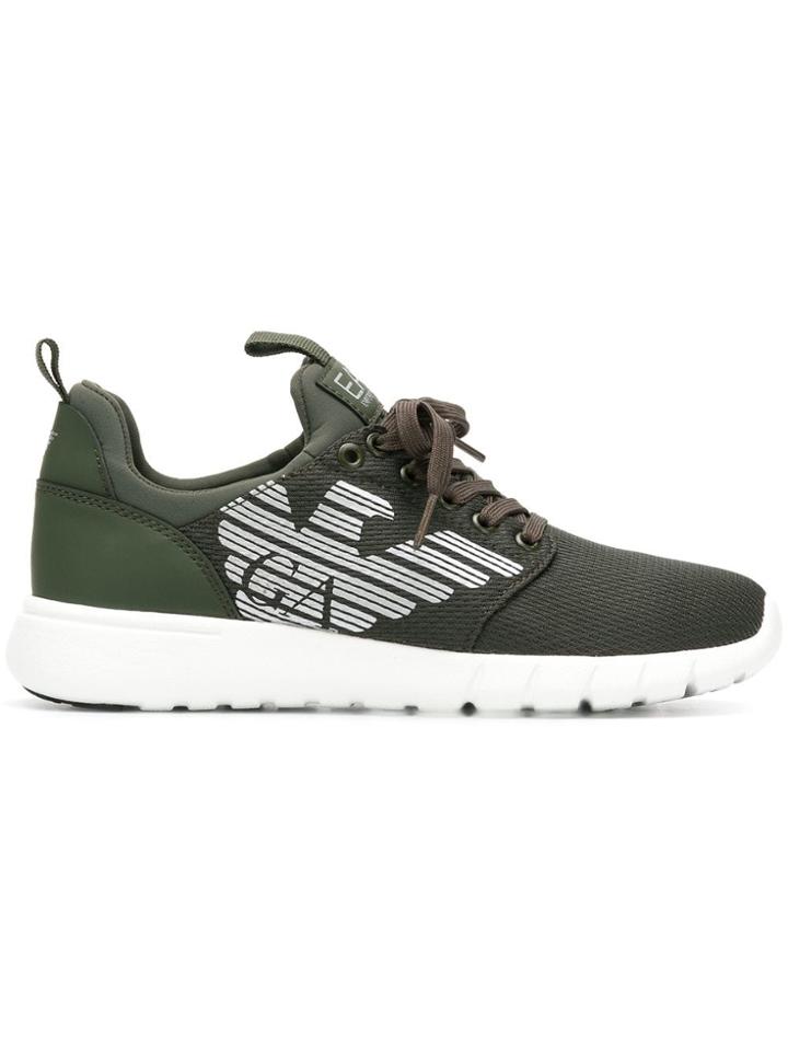 Ea7 Emporio Armani Logo Lace-up Sneakers - Green