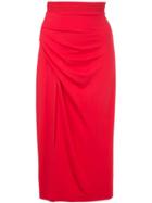 Cushnie Maeva High Waisted Skirt - Red
