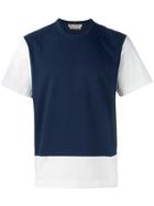 Marni Two Tone T-shirt, Men's, Size: 46, Blue, Cotton