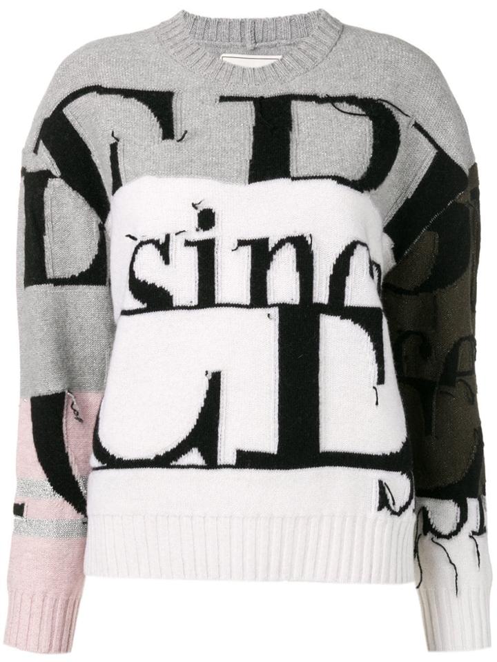 Iceberg Logo Knitted Sweater - Grey