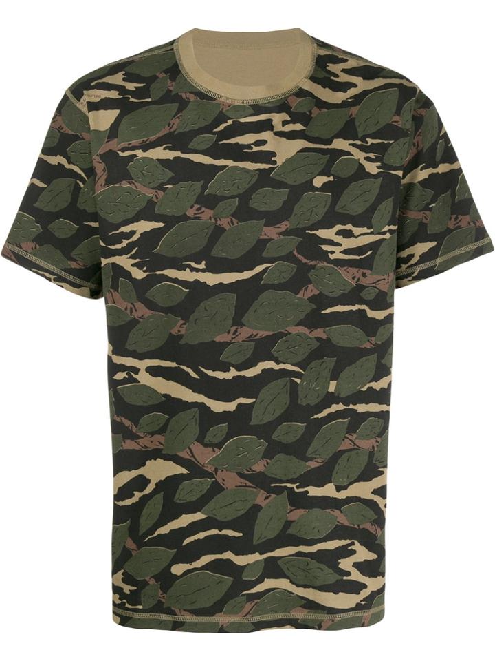 Maharishi Floral-camouflage Print T-shirt - Green