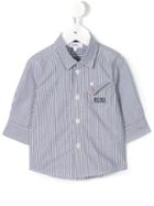 Boss Kids - Striped Shirt - Kids - Cotton - 6 Mth, Infant Boy's, Blue