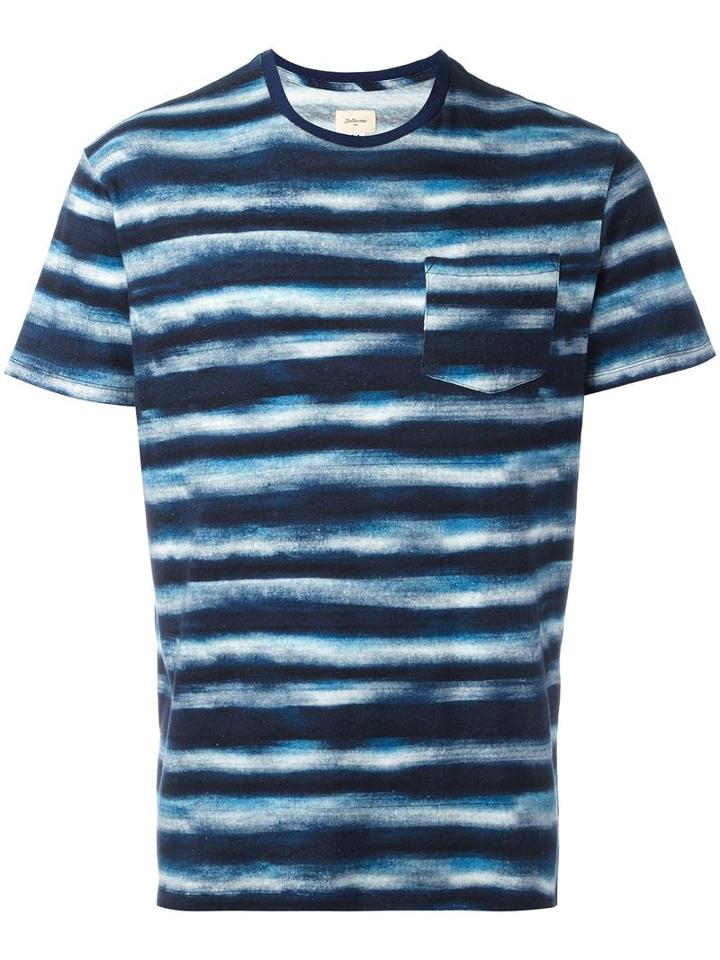 Bellerose Striped T-shirt, Men's, Size: Small, Blue, Cotton